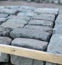 Reclaimed cobble stones dry