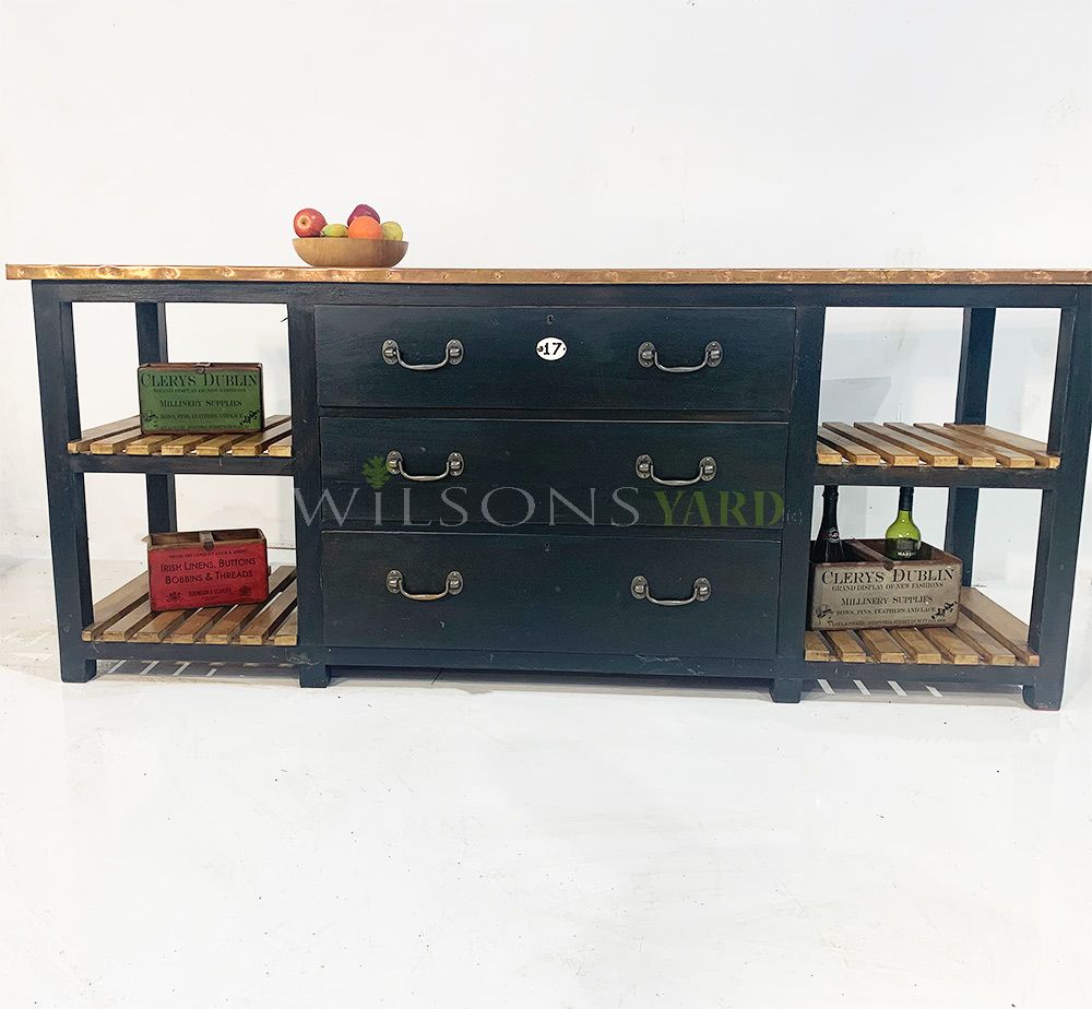 Restored vintage remodelled into a stylish kitchen island