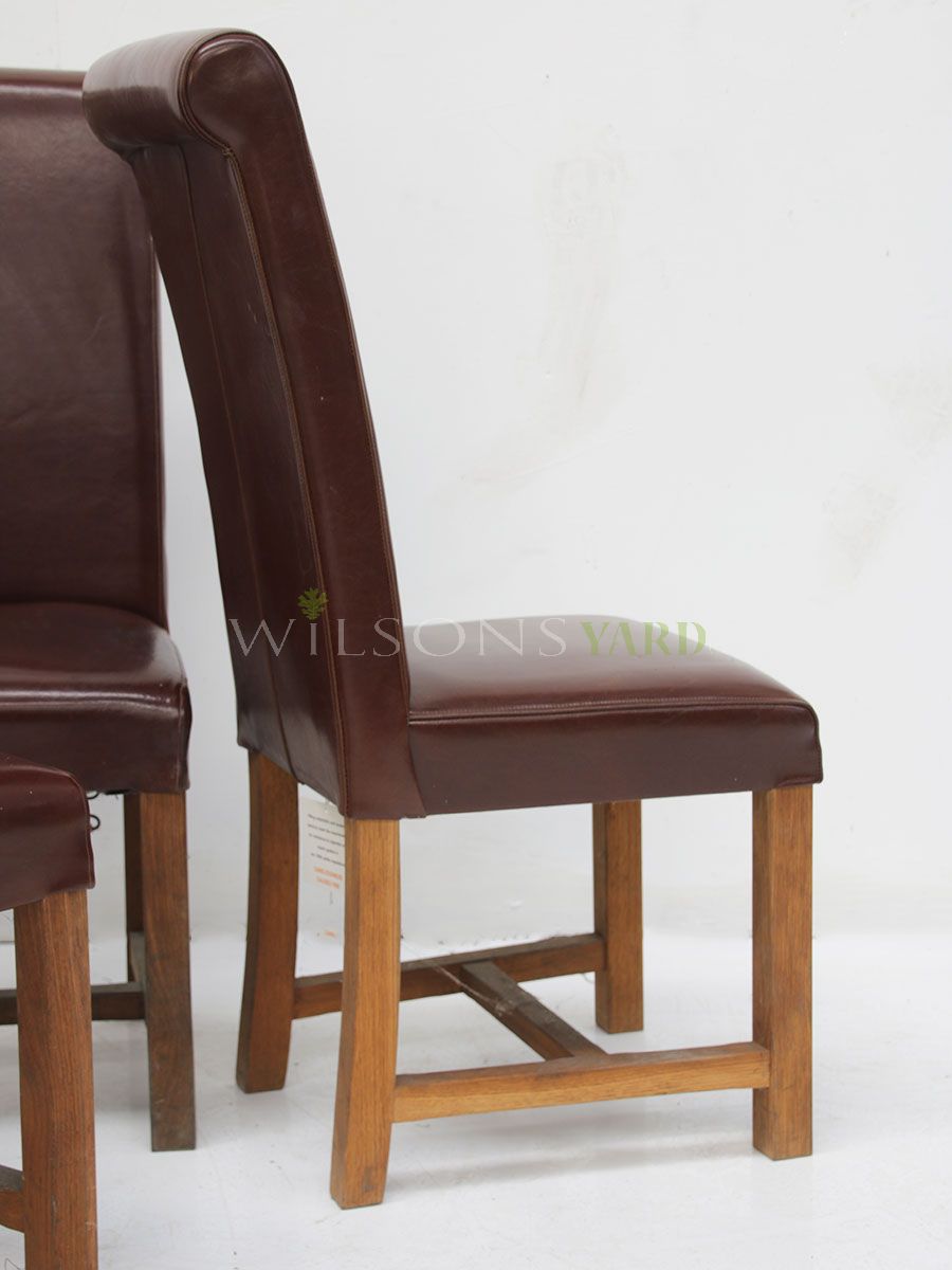 Tall leather hot sale dining chairs