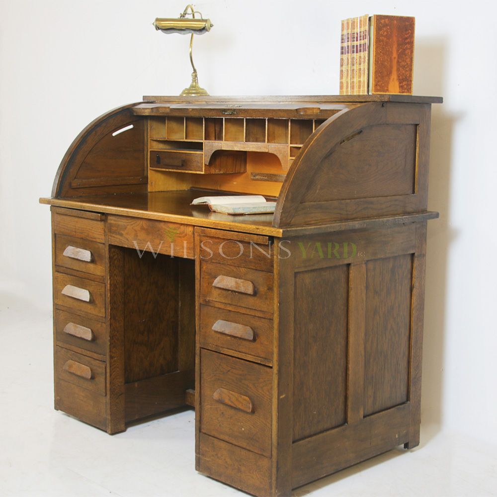 Vintage Oak roll top desk