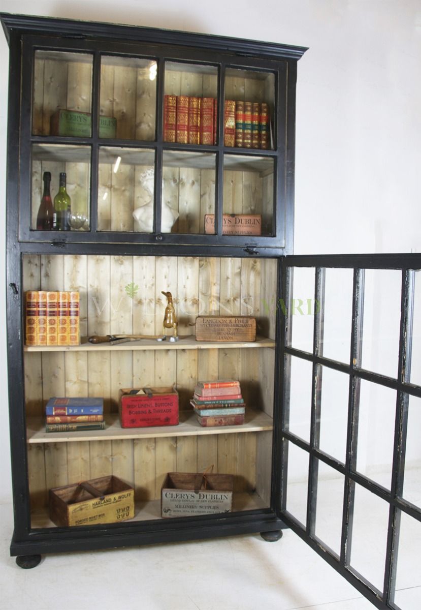 Large restored antique bookcase