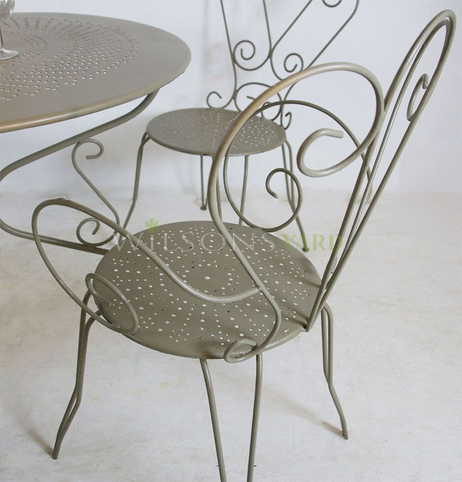 Iron chair store table set