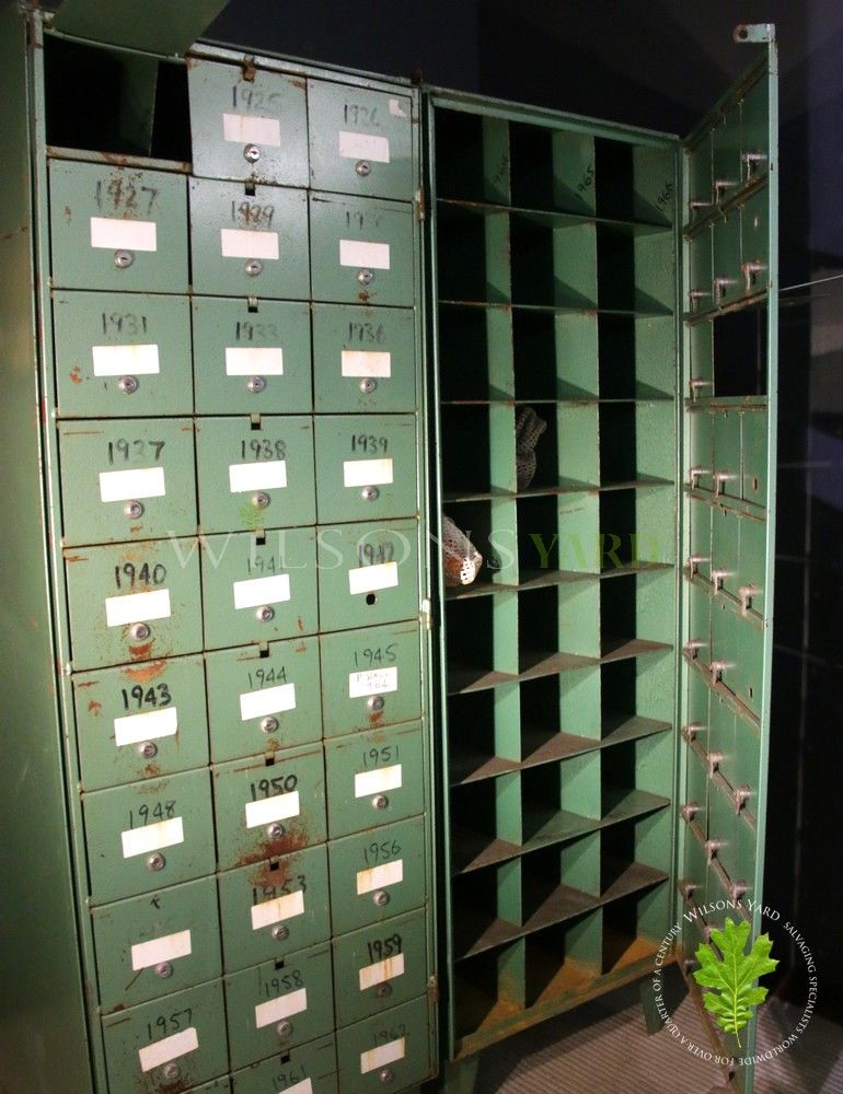 Green Pigeon Hole Cabinets