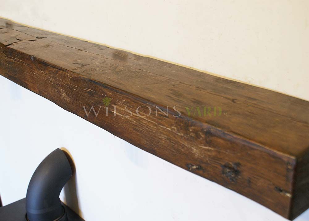 Reclaimed medium Pine fireplace and stove beams