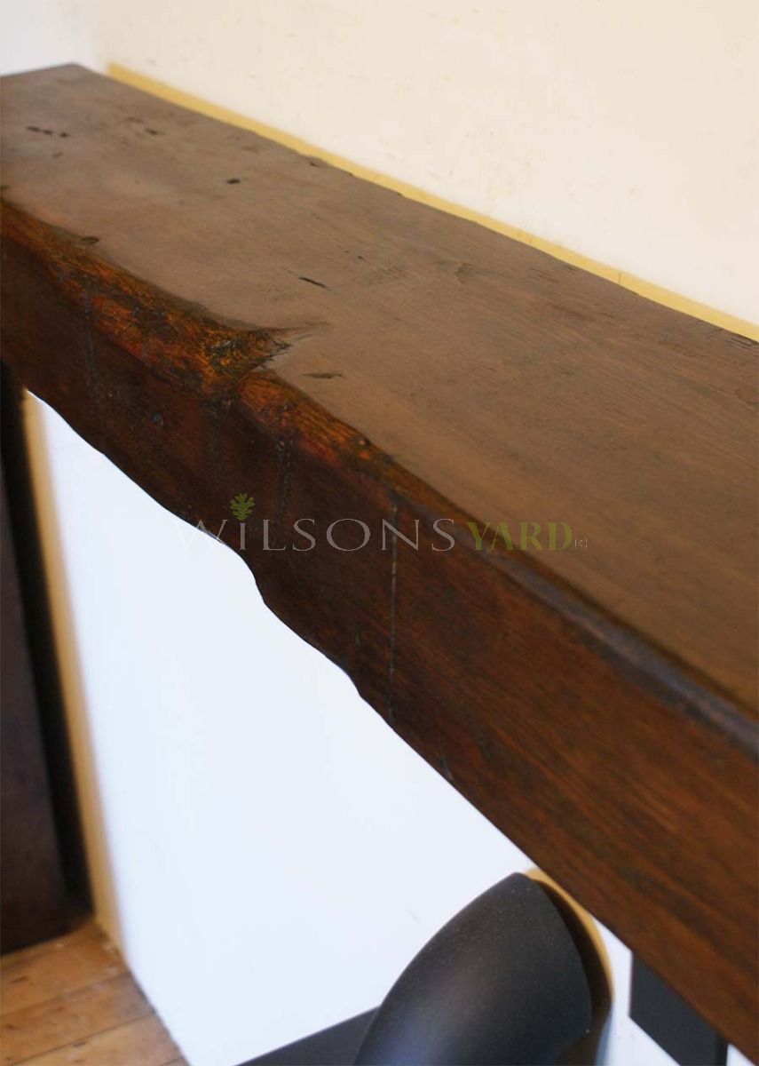 Reclaimed light Pine fireplace and stove beams