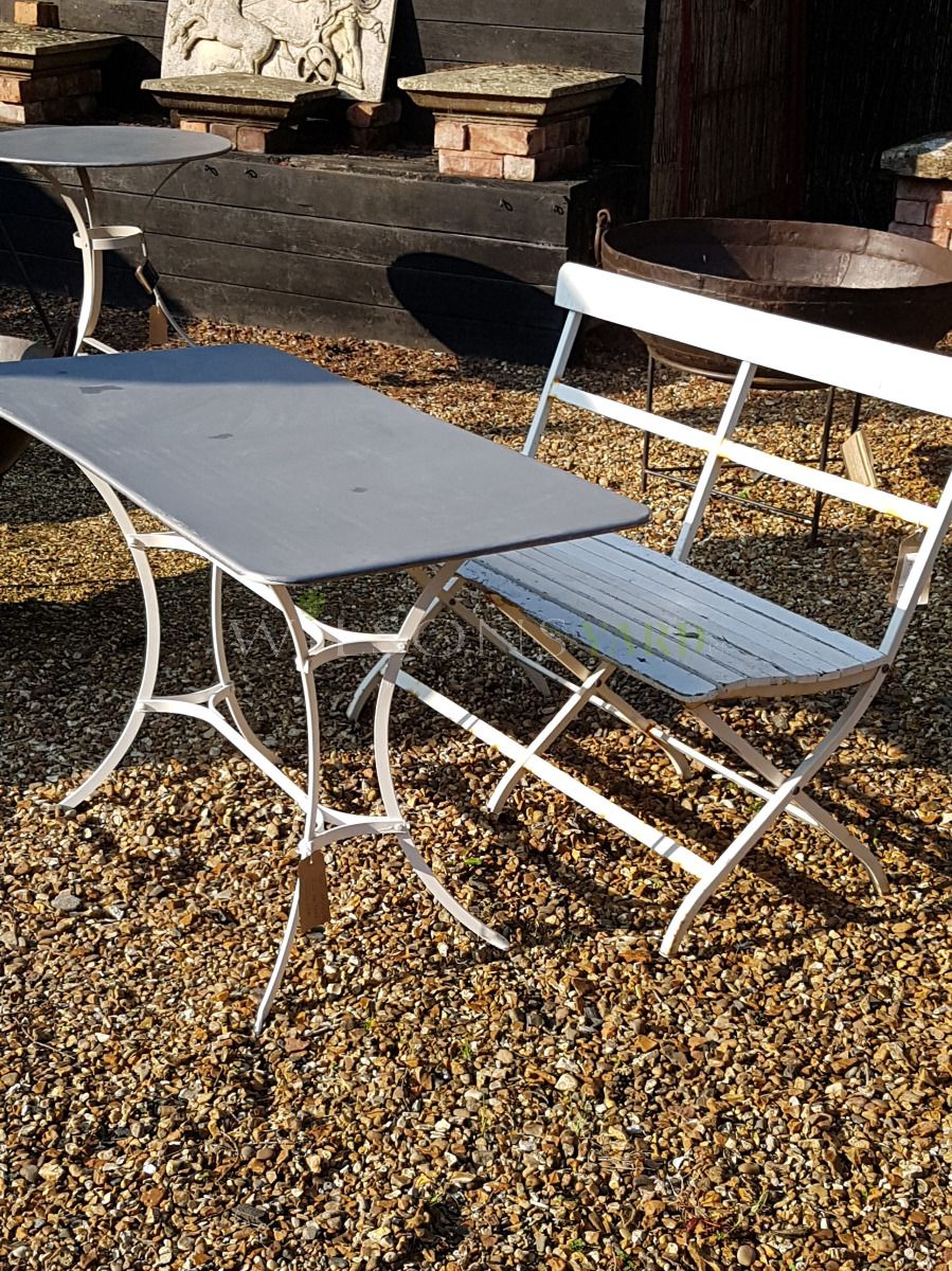 Small Circular Zinc Garden Table