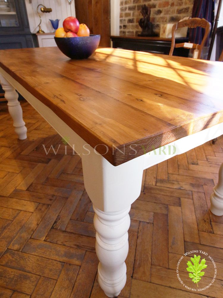 Beautiful English Farmhouse Table with Turned Legs