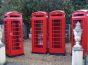 Reclaimed old red phone box 