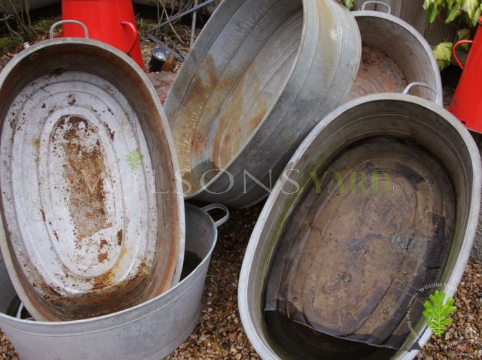 Small Vintage Tin Baths