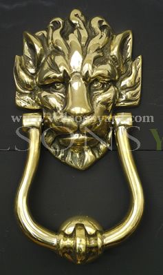 "10 Downing Street" Solid Brass Lion Door Knocker