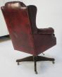 Vintage leather wing back office chair 