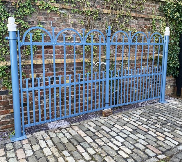Antique blacksmith driveway gates 