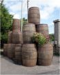 salvaged whiskey barrel