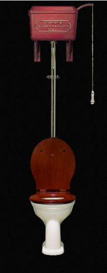 High Level Cast 814 Cistern Oval Seat & White China