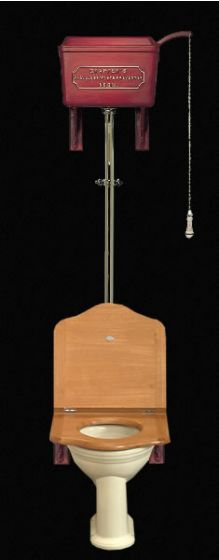 High Level Cast 814 Cistern Throne Seat & Antique White China