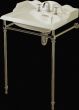 22 Inch Washbasin Stand Set With 3 Hole Mixer White China