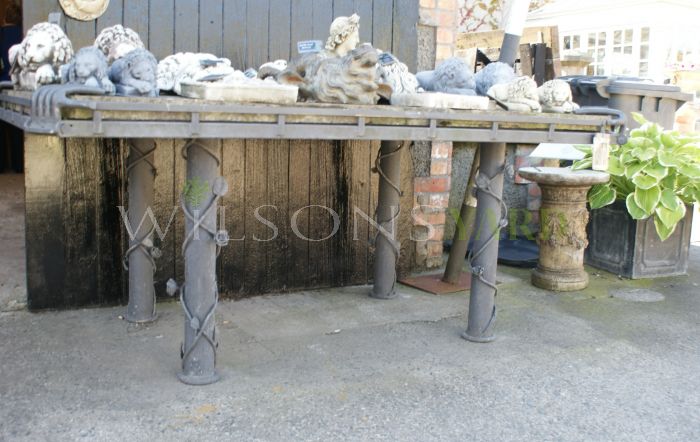 Beautiful Handmade Yorkstone Garden Table with Decorative Legs