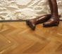 Reclaimed woodblock wood flooring 