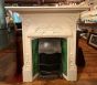 Restored 19th century Art Nouveau cast iron fireplace 