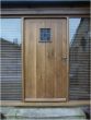 Cottage planked door & frame with side light in solid oak