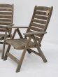 Set of 4 hardwood garden folding chairs 