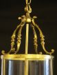 Large French gilded brass lantern 