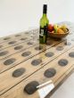 Converted Vintage Champagne bottle rack coffee table 