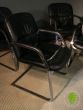 Set of 4 Leather & Chrome Dining Chairs