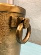 Round drop handle brass ice bucket 
