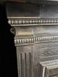 Restored burnished Victorian cast iron fireplace 