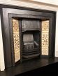 Impressive Edwardian hardwood fireplace with tiled insert 