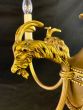 Vintage French Empire style cast bronze chandelier 
