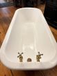 Restored original Edwardian gentleman’s, roll top bath