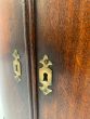 2 no  Georgian Oak bow fronted corner cupboards