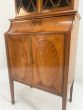 Victorian glazed bookcase in figured inlaid Mahogany 