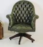 Vintage leather swivel chair 