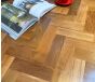 Reclaimed parquet wood block flooring 