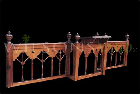 Pitch Pine Pulpit With Railing