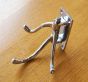 Vintage style chrome triple coat hook