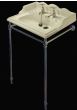 22 Inch Washbasin Stand Set - Antique White China.