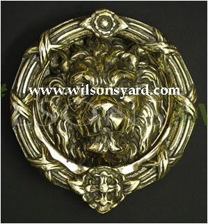 Large Lion Ornate Solid Brass Door Knocker