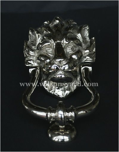 "10 Downing Street" Nickel Lion Door Knocker