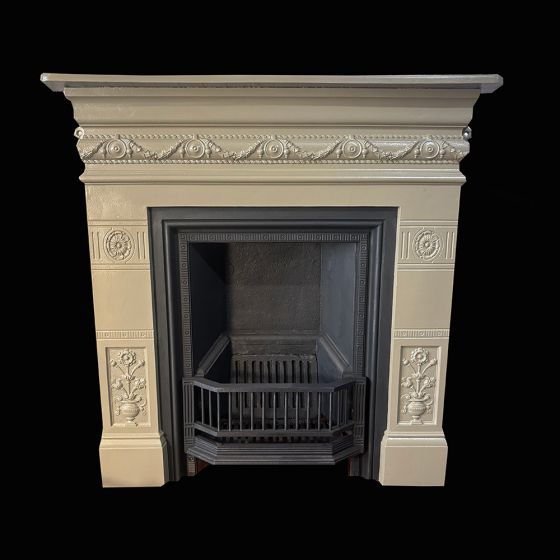 Antique Edwardian cast iron fireplace 