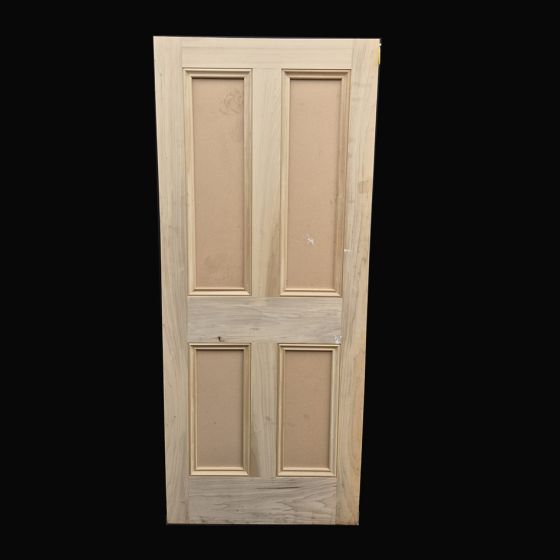 4 Panel Mortise and Tenon Poplar Plain Mould Georgian Door