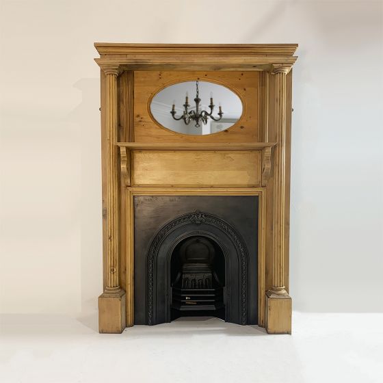 Antique over mantle fireplace 