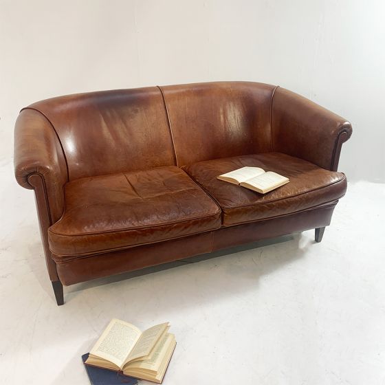 Vintage 2 seater leather sofa 