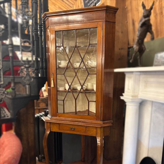 Beautiful glazed corner cupboard