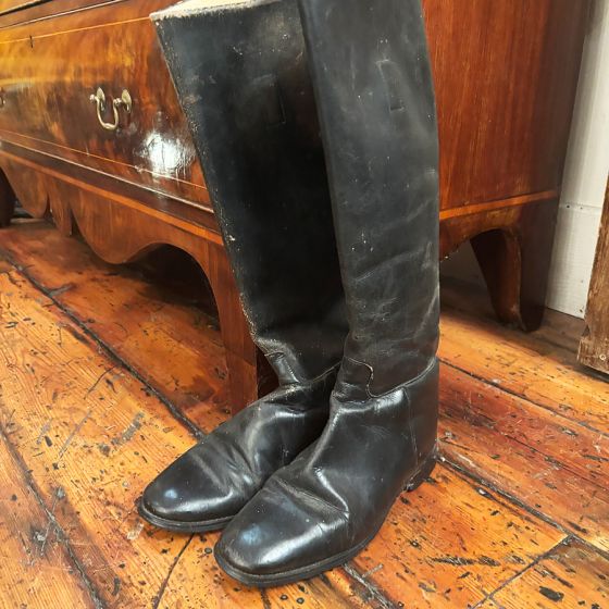 Vintage leather riding boots