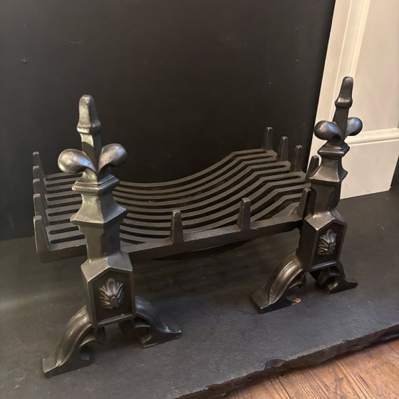 Black cast iron dog grate