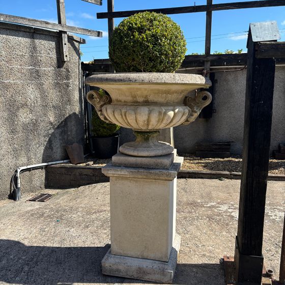 Large Chesterblade Urn on Full Height Large Classical Plinth